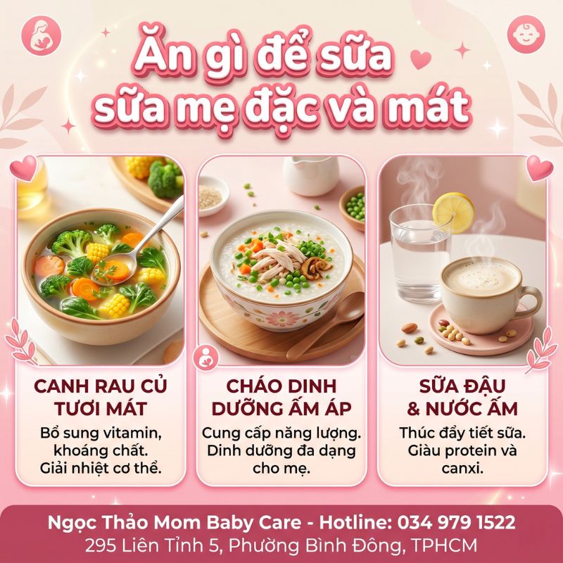 những món ăn quen thuộc giúp sữa mẹ đặc và mát
